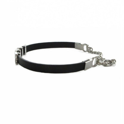 Dior Bracelet Bangle Leather Logo Black — view 3