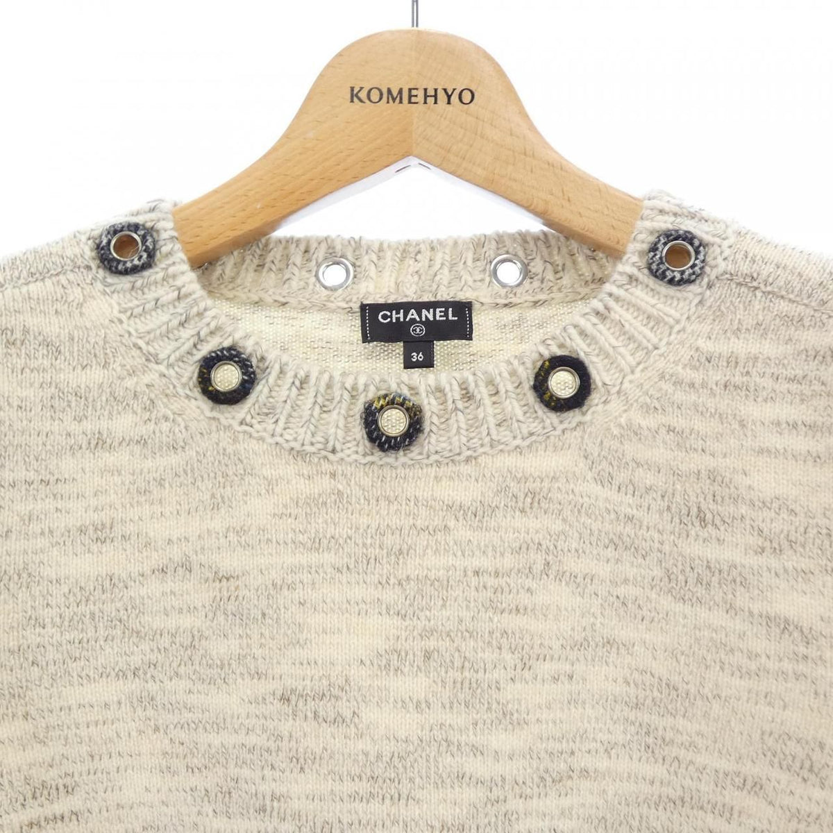 Chanel Knit Sweater Beige — view 6