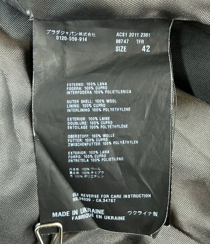 Prada Wool Hooded Pee Coat 42 — view 4