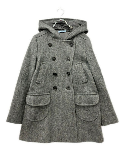 Prada Wool Hooded Pee Coat 42
