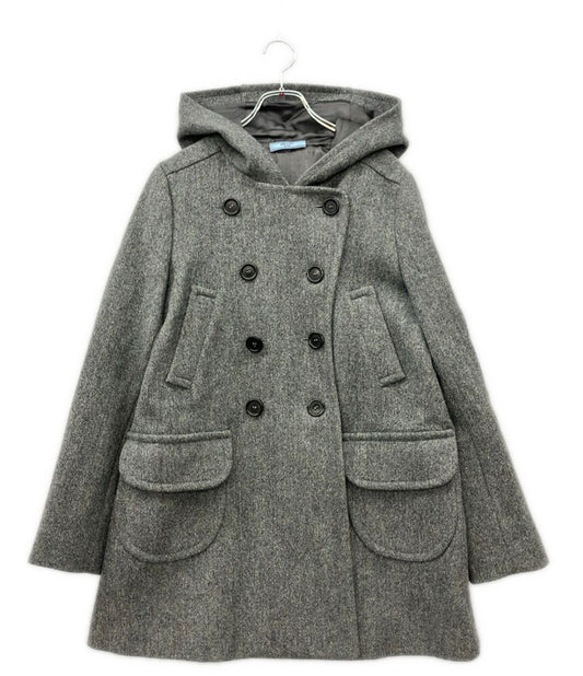 Prada Wool Hooded Pee Coat 42