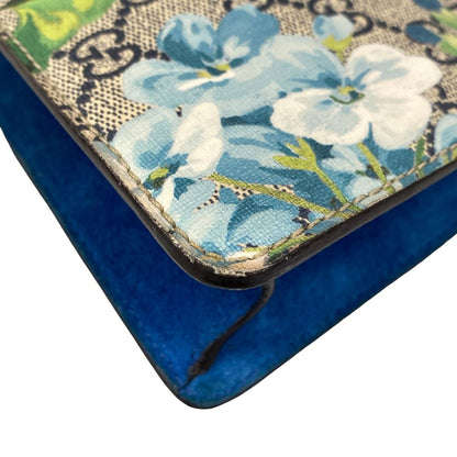 Gucci Shoulder Bag Dionysus GG Blooms Navy Ivory Multi Chain — view 6