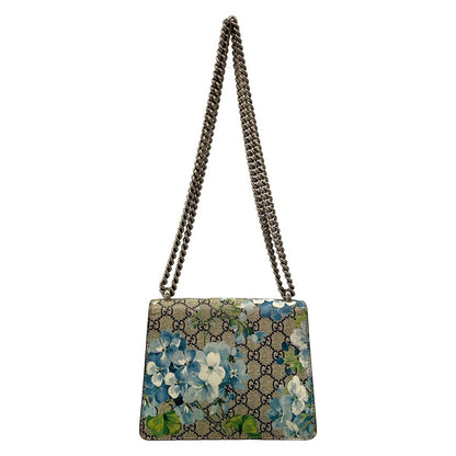 Gucci Shoulder Bag Dionysus GG Blooms Navy Ivory Multi Chain — view 3