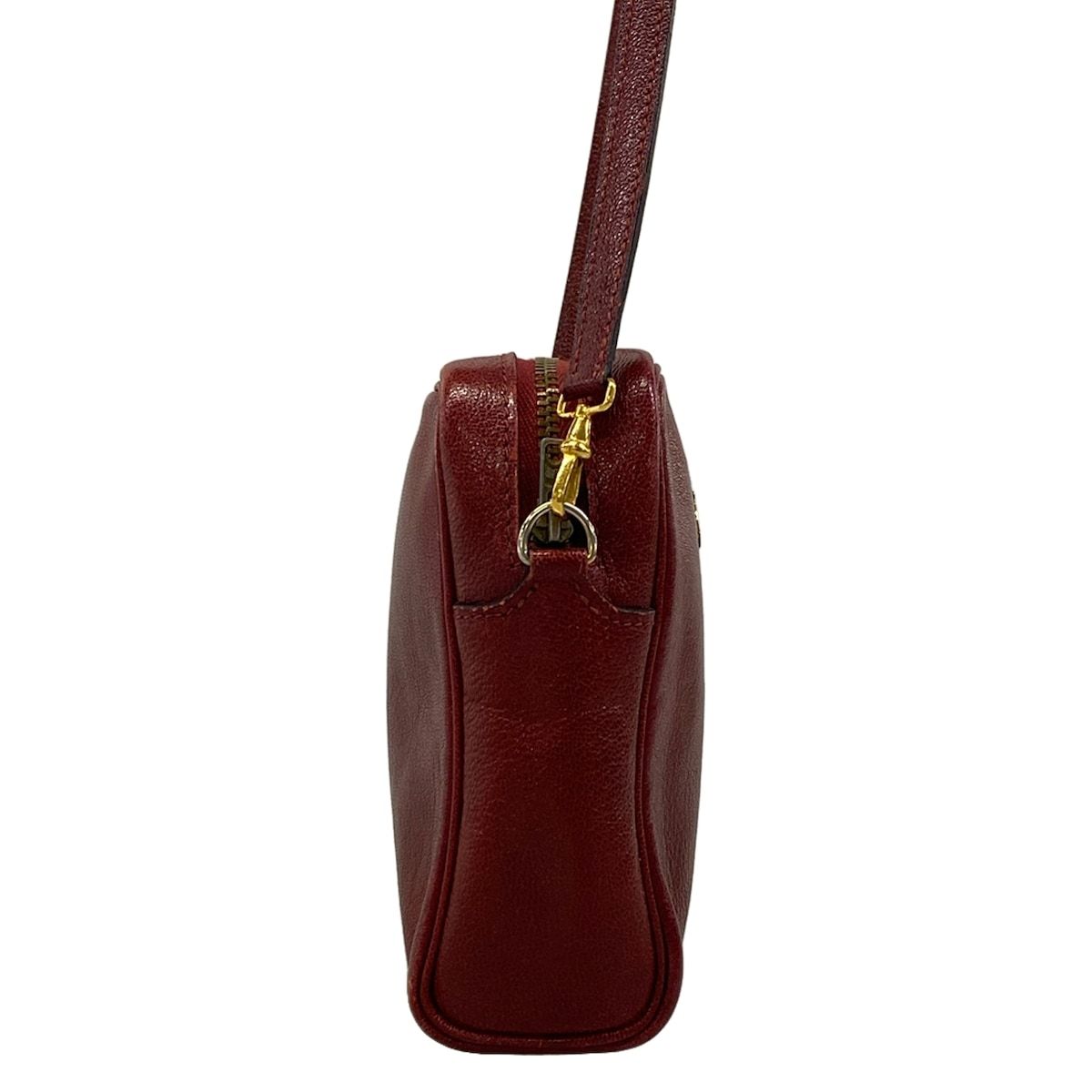 Hermes Shoulder Bag Red Gold Jockey Leather — view 2