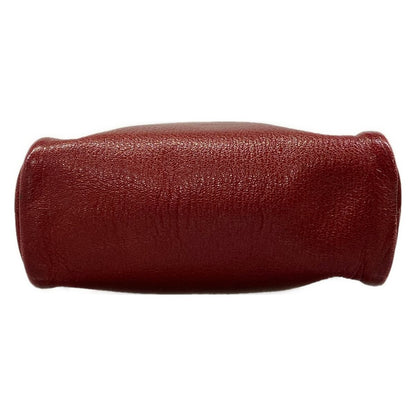 Hermes Shoulder Bag Red Gold Jockey Leather — view 5