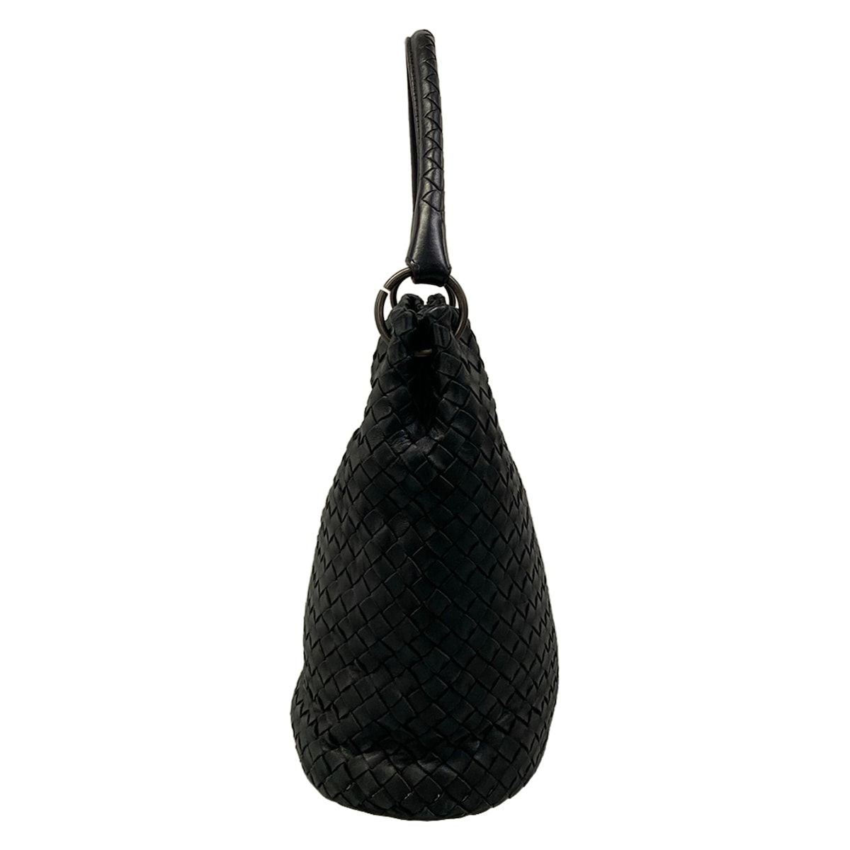 Bottega Veneta Shoulder Bag Intrecciato Black Leather — view 2