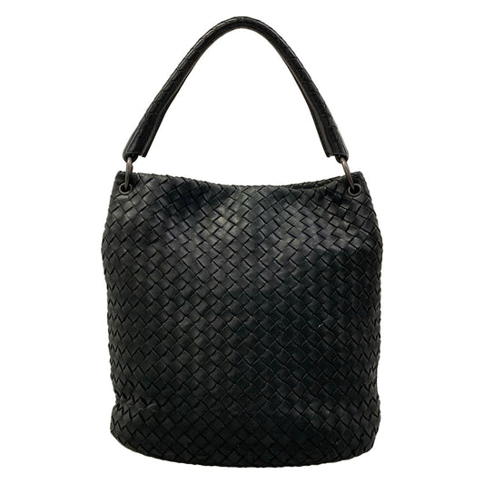 Bottega Veneta Shoulder Bag Intrecciato Black Leather