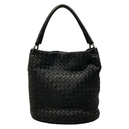 Bottega Veneta Shoulder Bag Intrecciato Black Leather — view 3