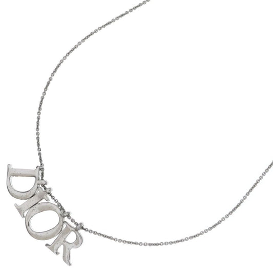 Dior Logo Necklace Metal Silver