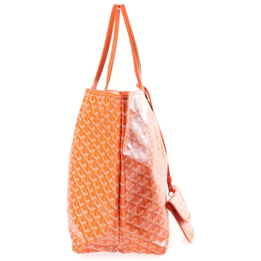 Goyard Saint Louis GM Leather Tote Bag Orange — view 3
