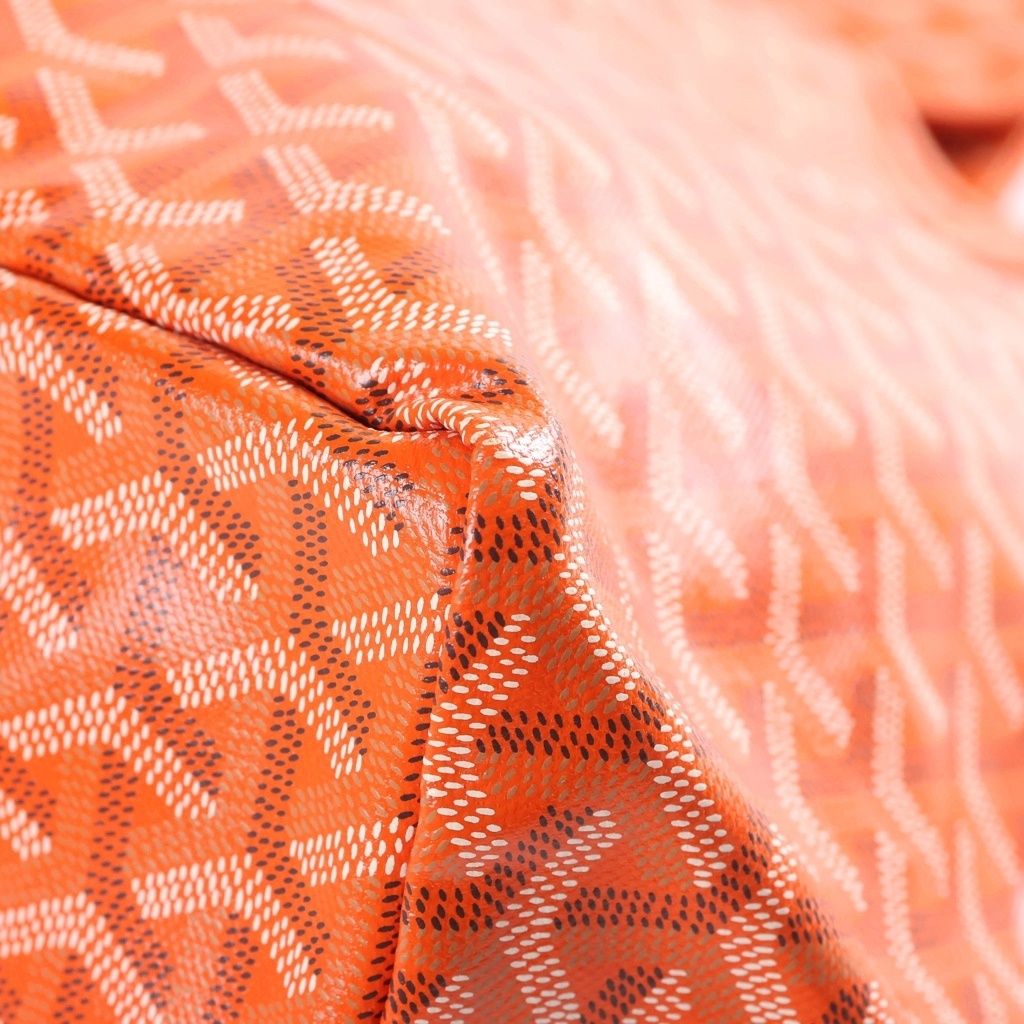 Goyard Saint Louis GM Leather Tote Bag Orange — view 5