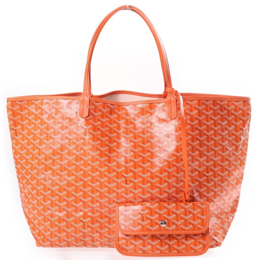Goyard Saint Louis GM Leather Tote Bag Orange