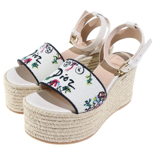 Dioriviera Dway Wedge Slide Sole Sandals Espadrilles Beige