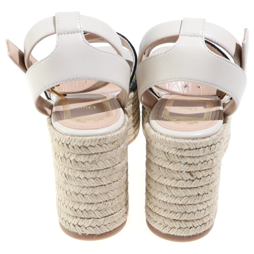Dioriviera Dway Wedge Slide Sole Sandals Espadrilles Beige — view 3