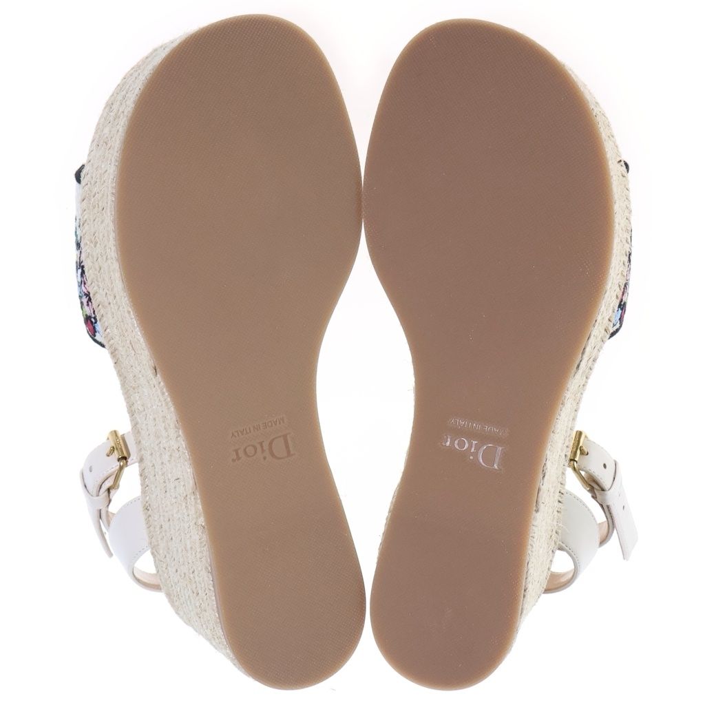 Dioriviera Dway Wedge Slide Sole Sandals Espadrilles Beige — view 5