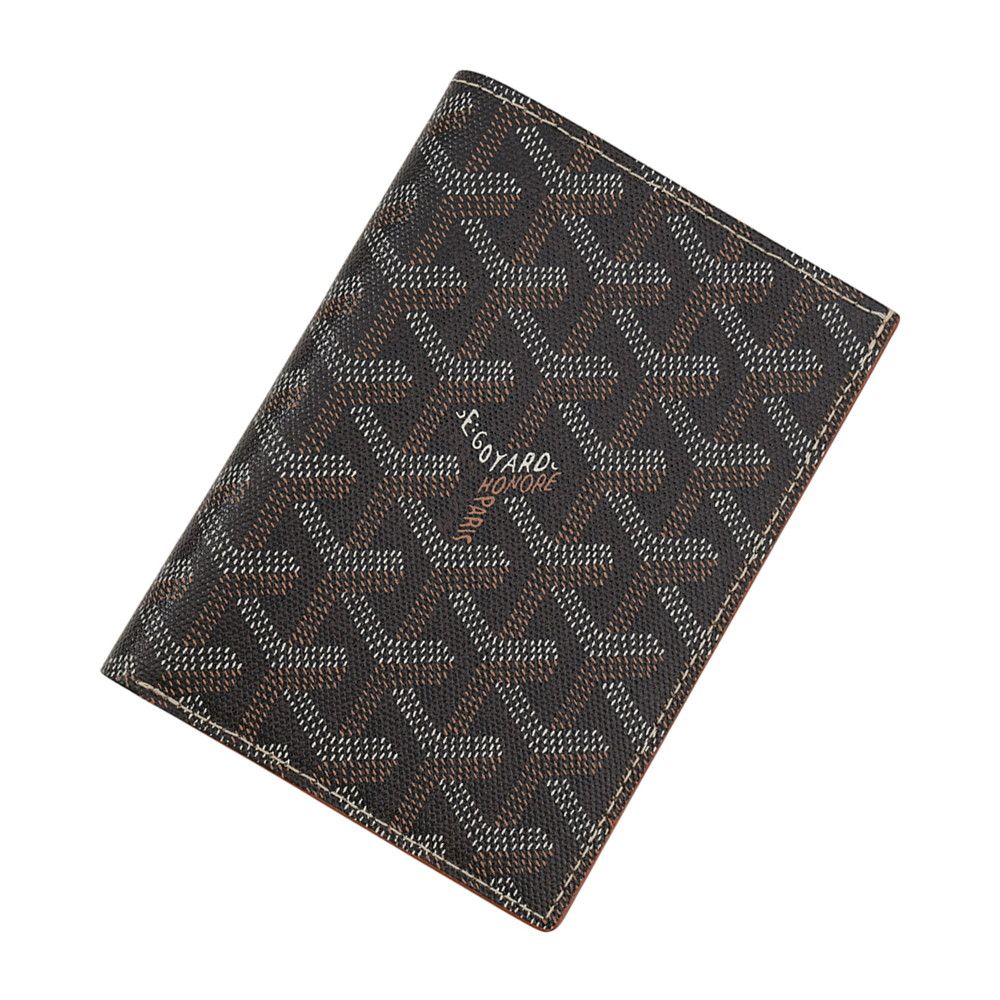 Goyard Wallet Leather Herringbone Black