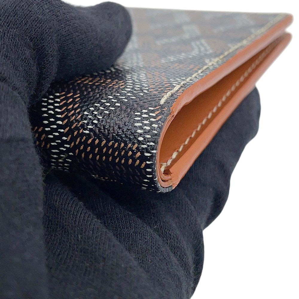 Goyard Wallet Leather Herringbone Black — view 8