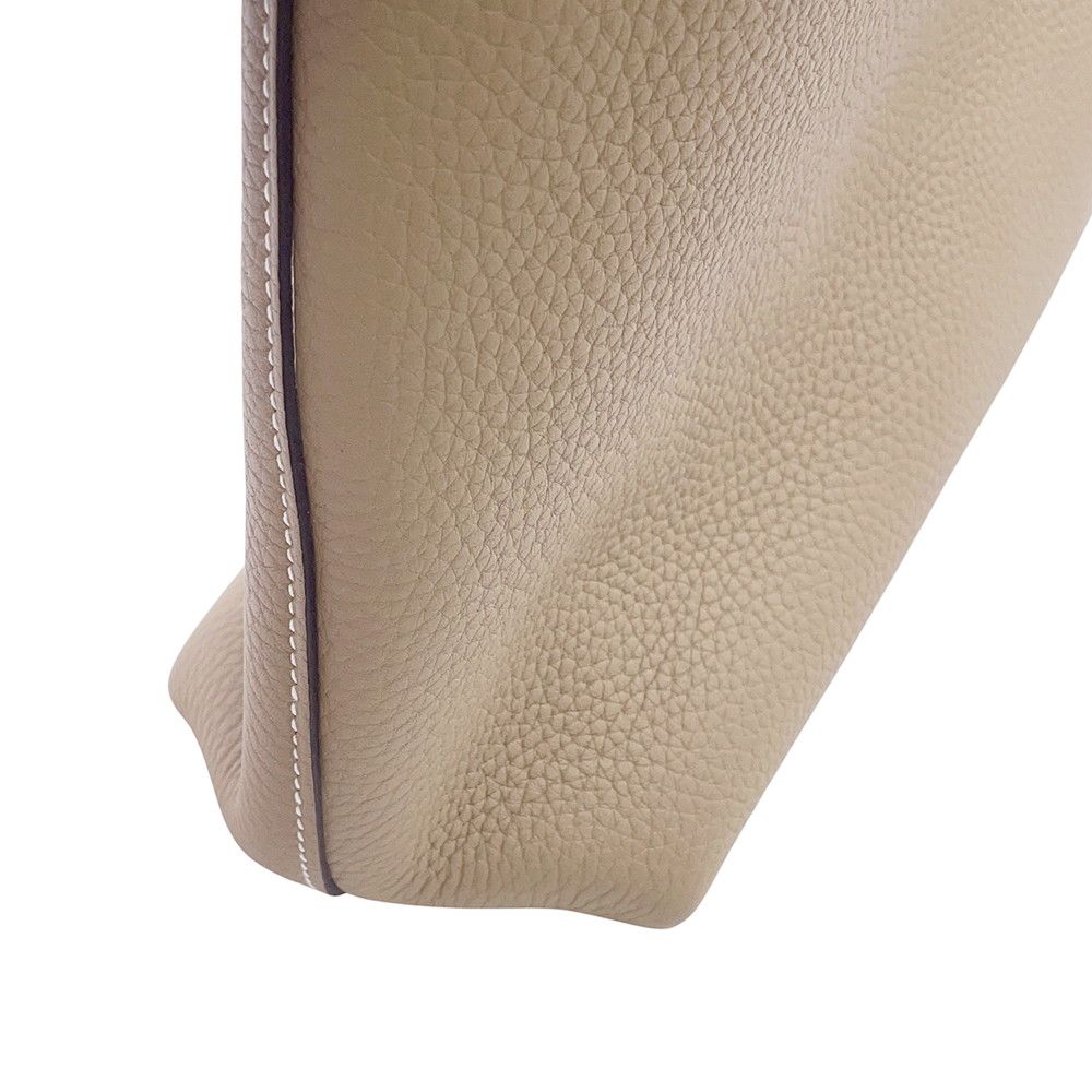 Hermes Tote Bag Cabas Sellier 31 Beige Marfa Taurillon Clemence — view 7