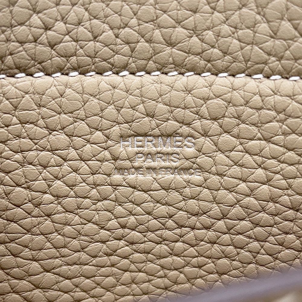Hermes Tote Bag Cabas Sellier 31 Beige Marfa Taurillon Clemence — view 8