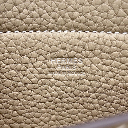 Hermes Tote Bag Cabas Sellier 31 Beige Marfa Taurillon Clemence — view 8