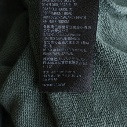 Balenciaga Mirror Logo Print Pullover Hoodie Khaki — view 8