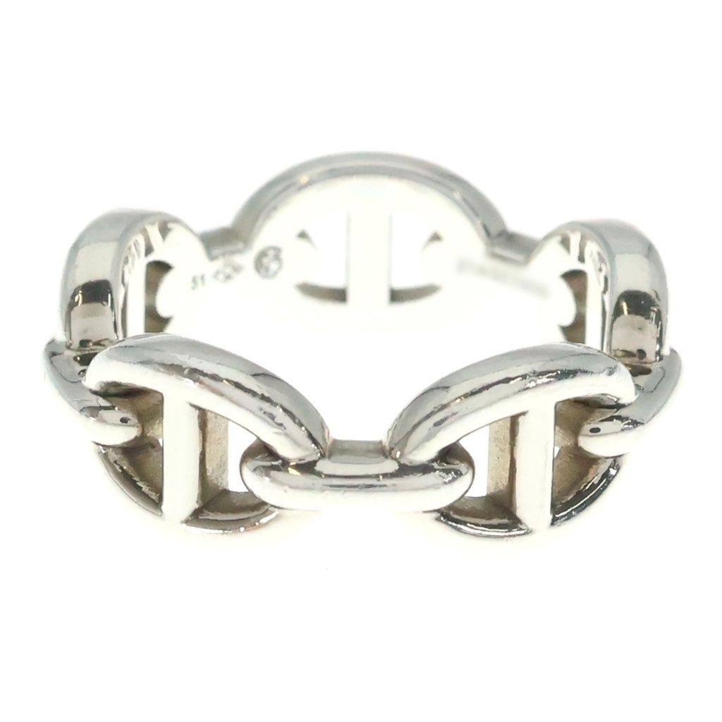 Hermes Chaine D'ancre Enchainee Ring Silver — view 2