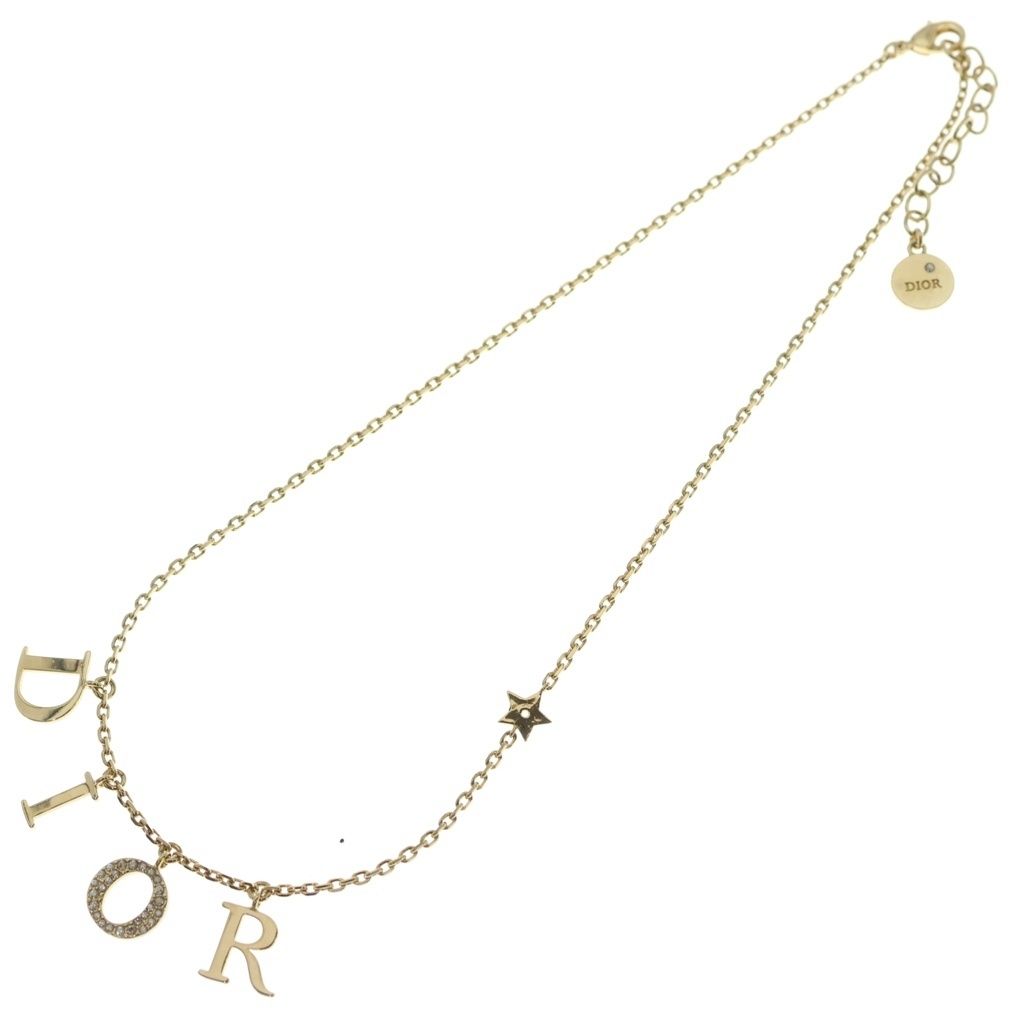 Dior Revolution Logo Design Necklace Gold — view 2