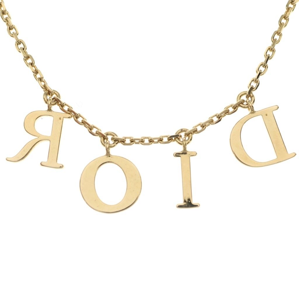 Dior Revolution Logo Design Necklace Gold — view 3
