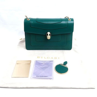 Bvlgari Serpenti Forever Chain Shoulder Bag Green — view 8