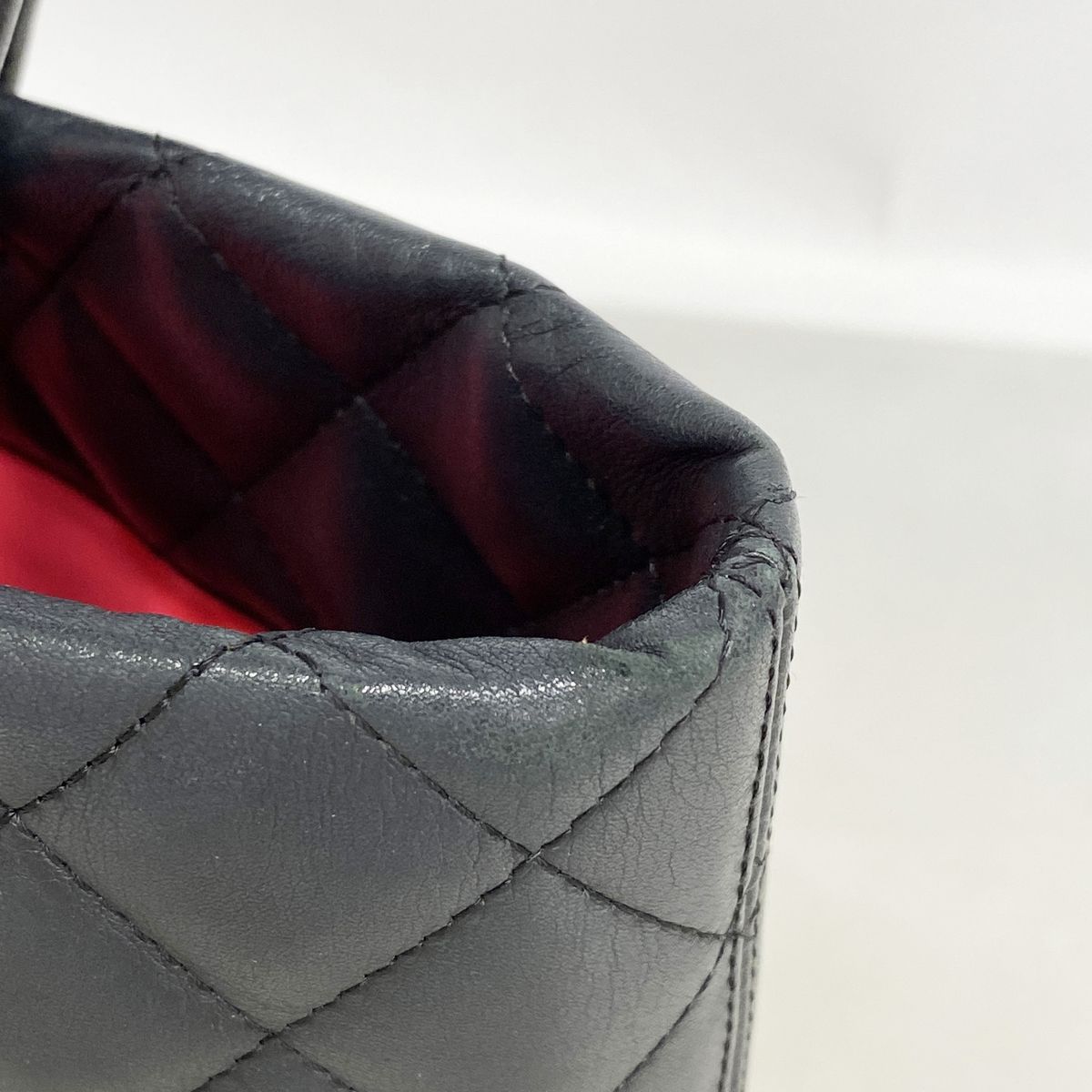 Chanel Tote Bag Cambon Lambskin Black Silver — view 8