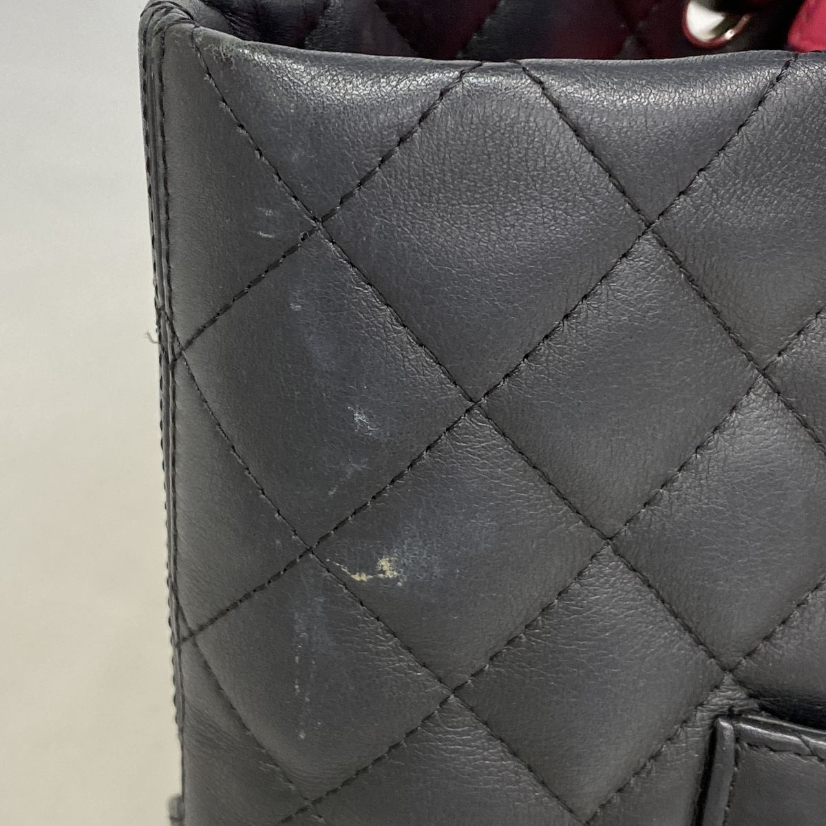 Chanel Tote Bag Cambon Lambskin Black Silver — view 7
