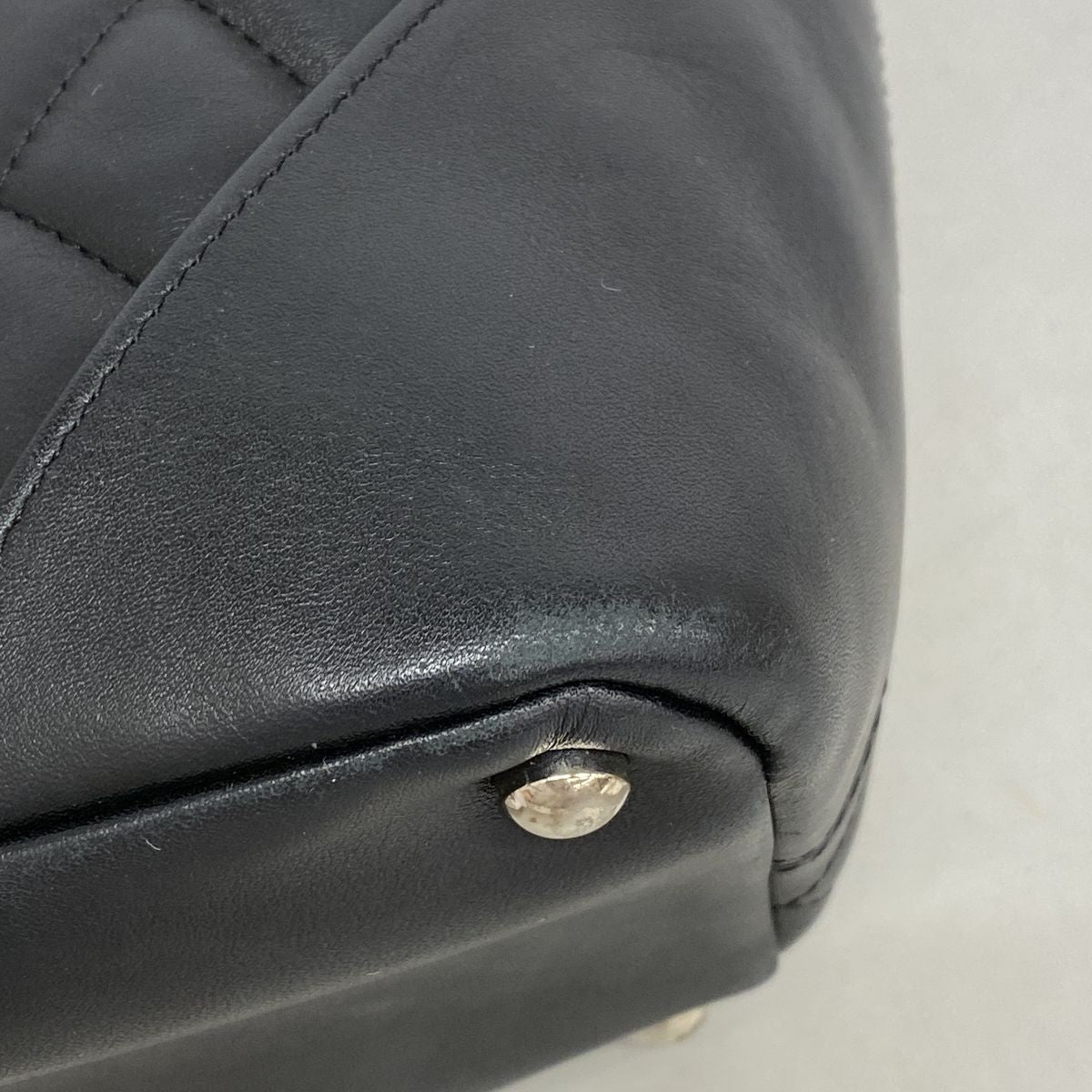 Chanel Tote Bag Cambon Lambskin Black Silver — view 6