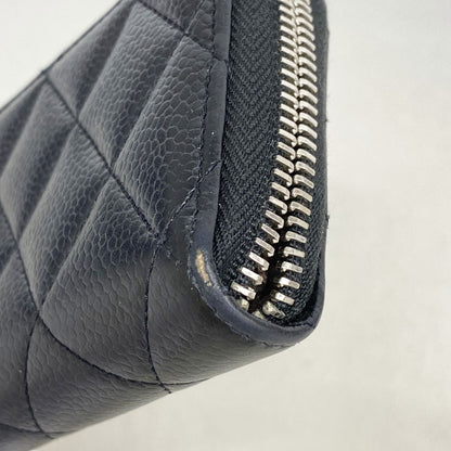 Chanel Coin Purse Quilted Caviar Leather Black Silver — view 5