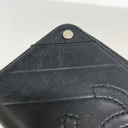Chanel Wallet V-stitch Lambskin Black Silver — view 7