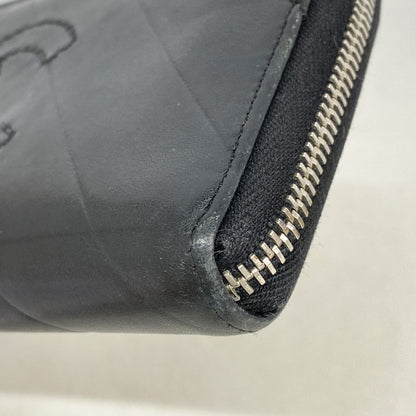 Chanel Wallet V-stitch Lambskin Black Silver — view 5