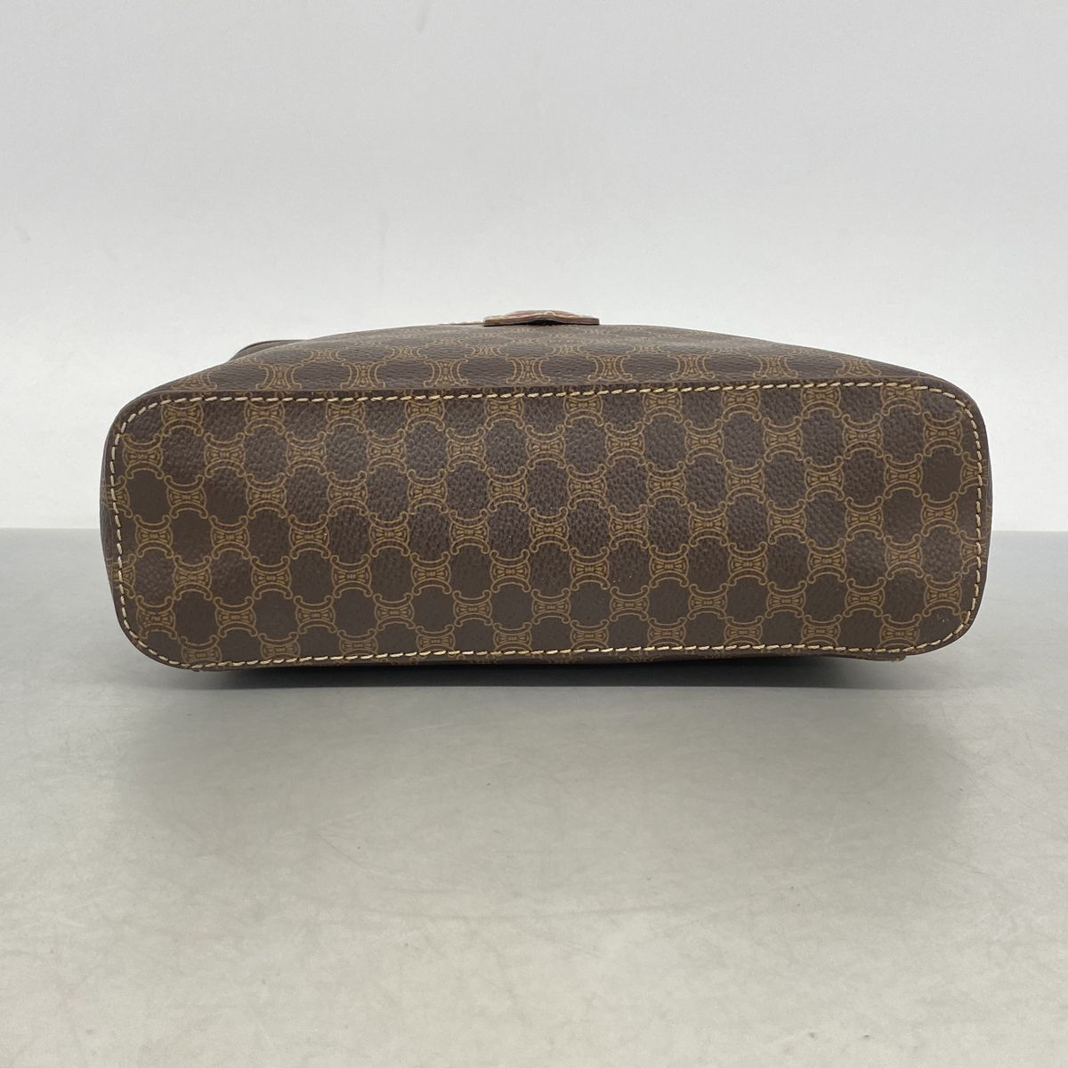 Celine Vanity Bag Macadam Brown Gold — view 3