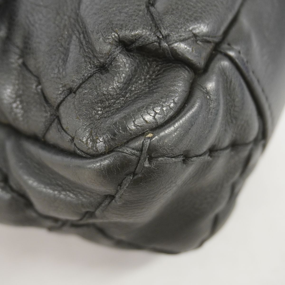 Chanel Shoulder Bag Wild Stitch Leather Black Silver — view 7