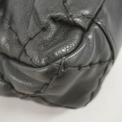 Chanel Shoulder Bag Wild Stitch Leather Black Silver — view 7