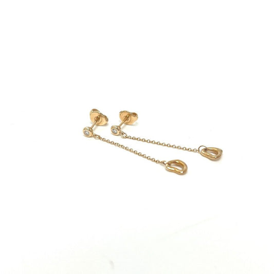 Tiffany & Co Earrings 18k Pink Gold by the Yard Open Heart 18k