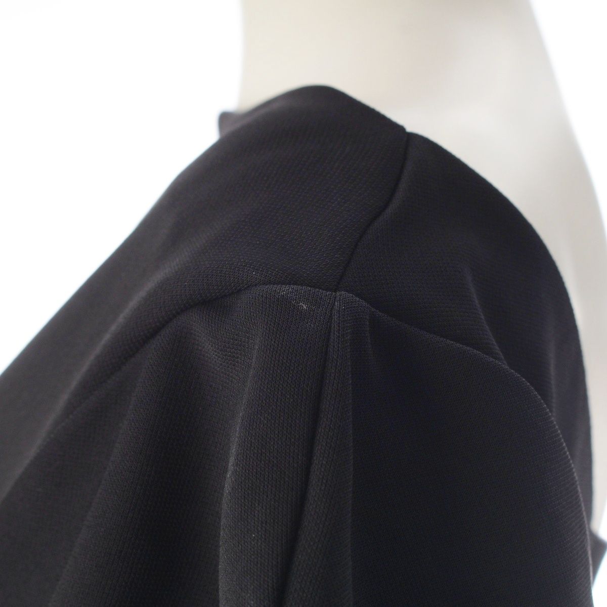 Prada Rayon Nylon Short Sleeve Dress Black — view 8