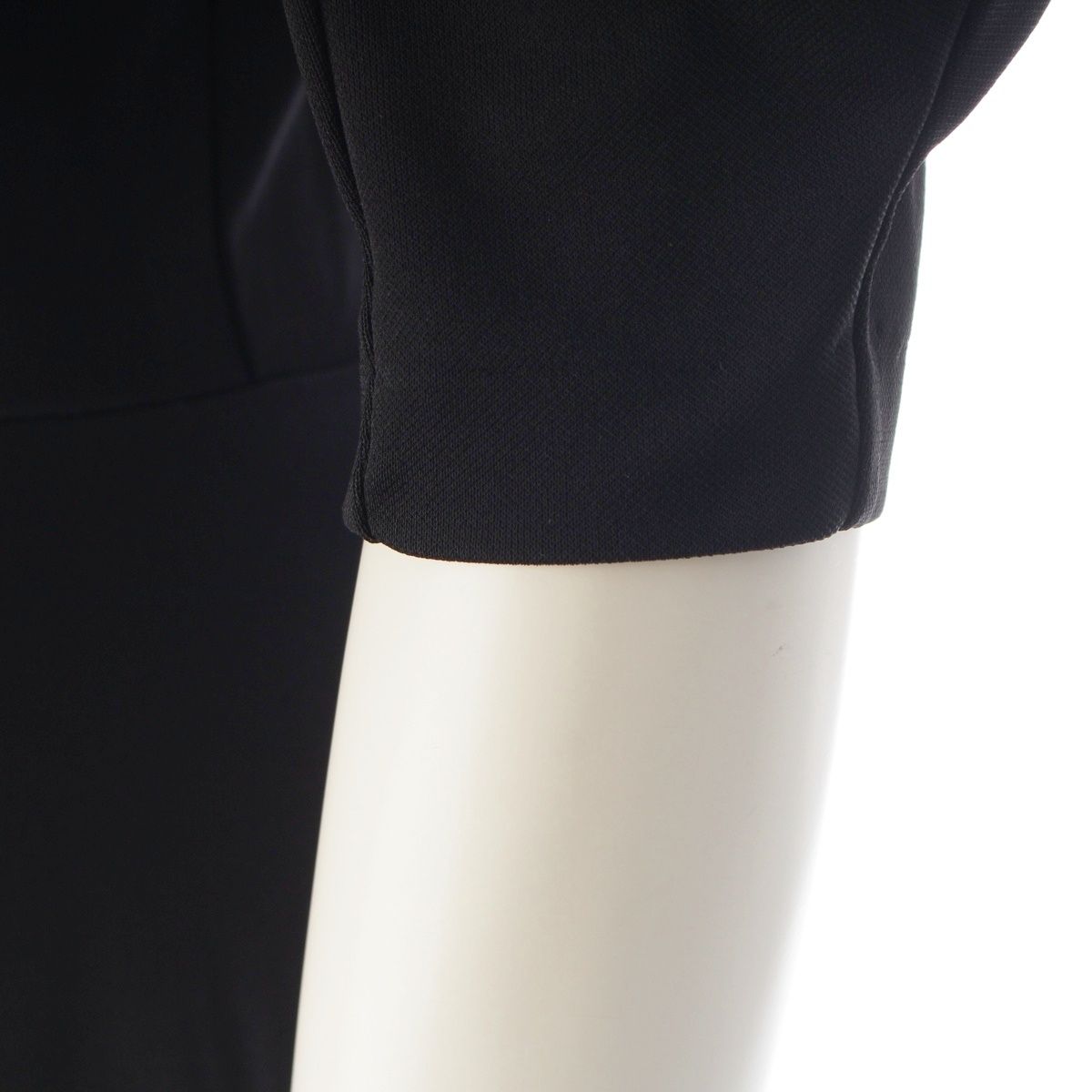 Prada Rayon Nylon Short Sleeve Dress Black — view 7