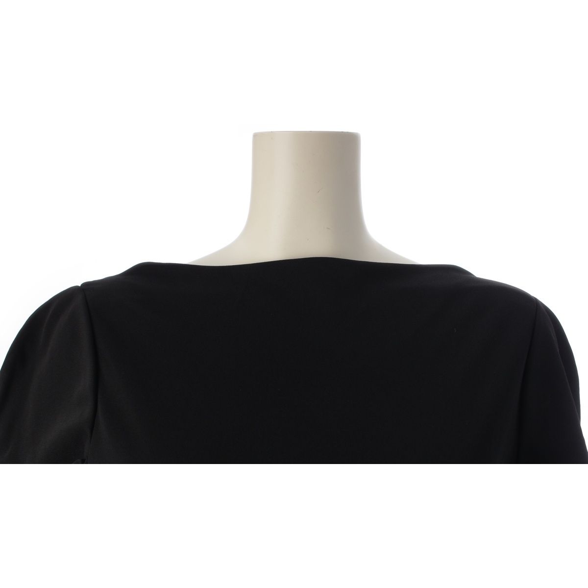 Prada Rayon Nylon Short Sleeve Dress Black — view 5