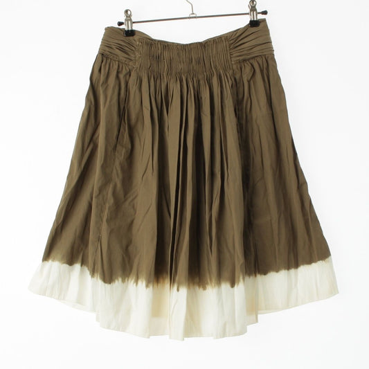 Prada Cotton Gathered Design Tie Dye Skirt Flare Bicolor 38