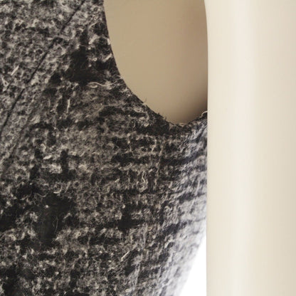 Prada Linen Tweed Sleeveless Dress Dark Gray Black 38 — view 7
