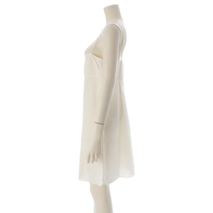 Miu Miu Linen Blend Mini Camisole Tunic Dress Off White 40 — view 3