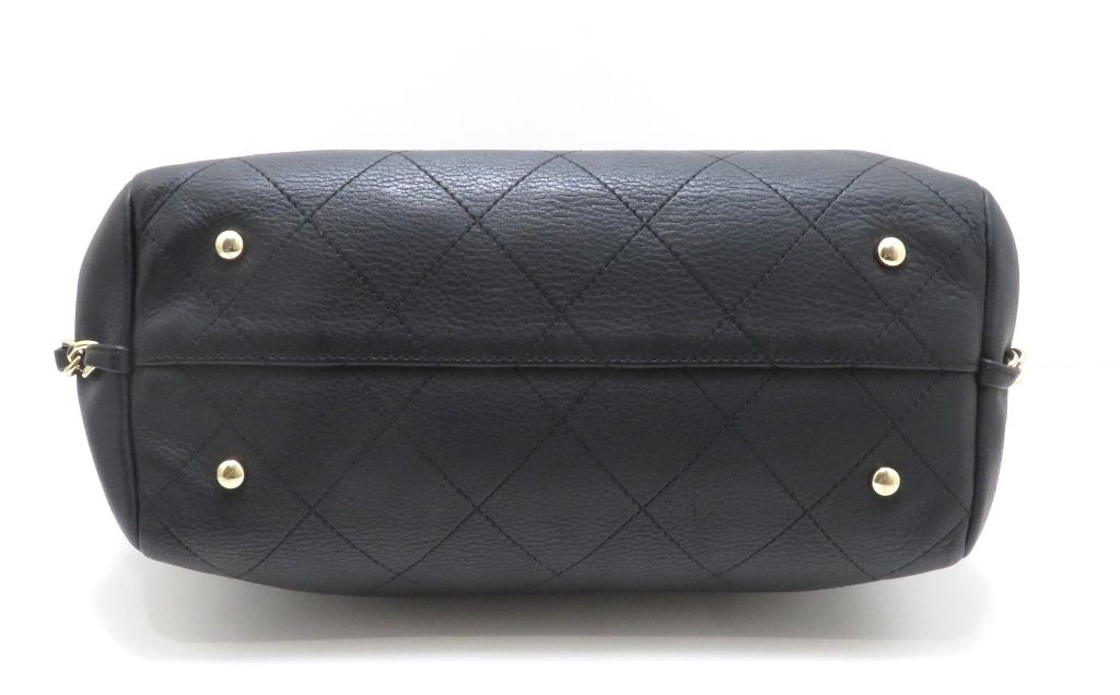Chanel CC Logo Quilted 2-Way Tote Bag Calfskin Black — view 4