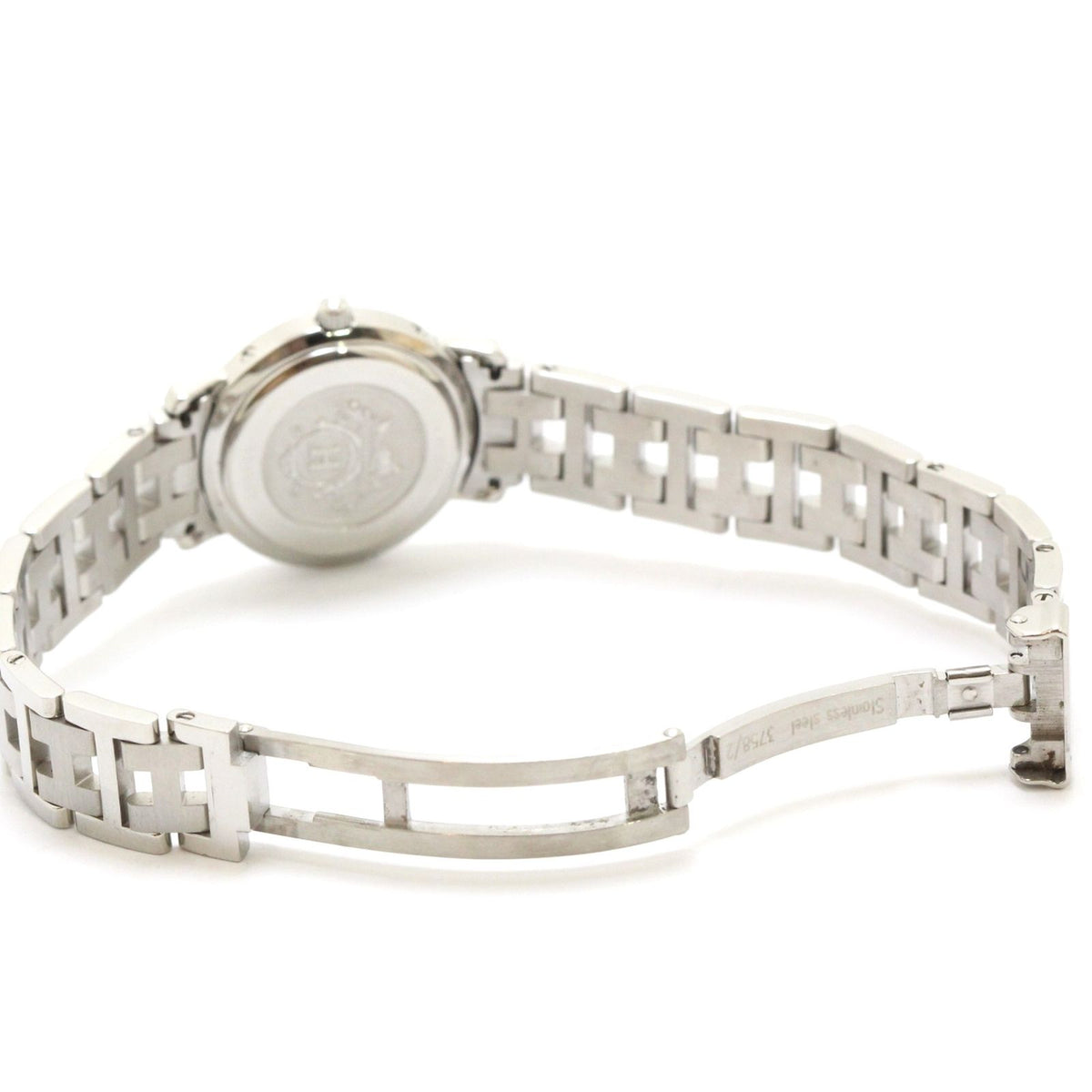 Hermes Clipper Watch SS Stainless Steel Gray Arabic Dial Quartz — view 4