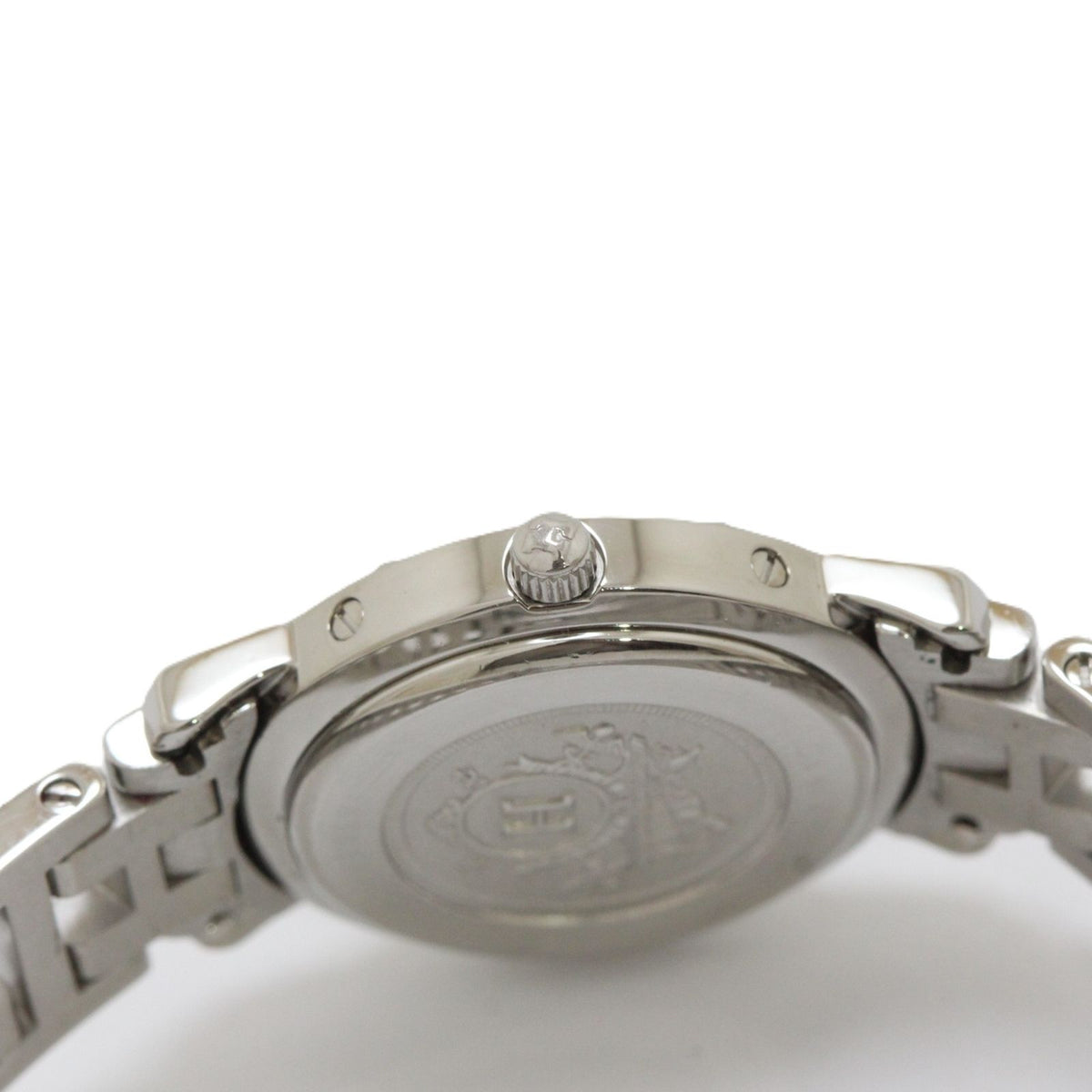 Hermes Clipper Watch SS Stainless Steel Gray Arabic Dial Quartz — view 2