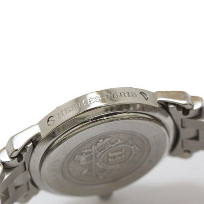 Hermes Clipper Watch SS Stainless Steel White Arabdial Quartz — view 6