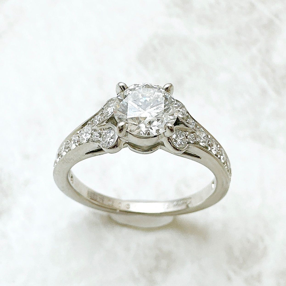 Cartier Ballerina Solitaire Diamond 0.70 Platinum Ring 50 10 — view 4